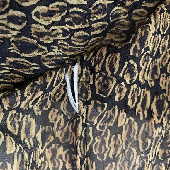 PENDLETON Brown & Black Tie-Neck Silk Chiffon Blouse - Picture 13 of 14